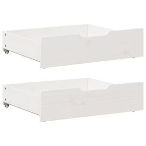 vidaXL sengeskuffer 2 stk. 65x55x17 cm massivt fyrretr&aelig; hvid