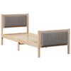 vidaXL Sengestel Brun og taupe 80 x 200 cm Massivt fyrretr&aelig;