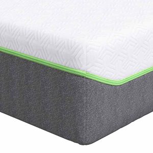 vidaXL Madras Hvid og Gr&aring; 80 x 200 cm Jacquard stof