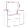 vidaXL makeupbord med LED-lys 100x40x120 cm brun egetræsfarve