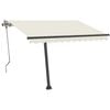 vidaXL fritstående markise 350x250 cm manuel betjening cremefarvet