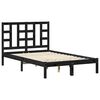 vidaXL sengeramme 120x200 cm massivt tr&aelig; sort