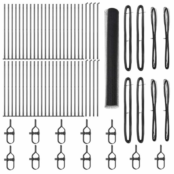 vidaXL Hegnsp&aelig;l Gr&aring; 100 x 1,2 m (13 mm mesh) St&aring;l og PVC