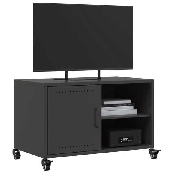 vidaXL tv-bord 68x39x43,5 cm stål sort