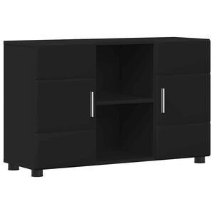 vidaXL Sideboard FLORIN Sort 88,5 x 30,5 x 55,5 cm Konstrueret tr&aelig;