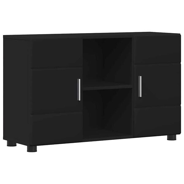 vidaXL Sideboard FLORIN Sort 88,5 x 30,5 x 55,5 cm Konstrueret tr&aelig;