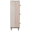 vidaXL Highboard med hylde Hvid 40 x 33 x 110 cm Massivt mangotræ