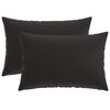 vidaXL Pude med pude HEERLEN 2 stk. Sort Polyester