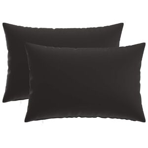 vidaXL Pude med pude HEERLEN 2 stk. Sort Polyester
