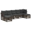 vidaXL Havesofa S&aelig;t 7 stk. Gr&aring; polyrattan