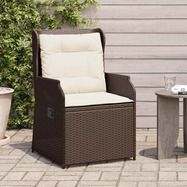 vidaXL Haveb&aelig;nk 2 pcs Brun polyrattan