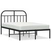 vidaXL sengeramme med sengegavl 120x200 cm metal sort