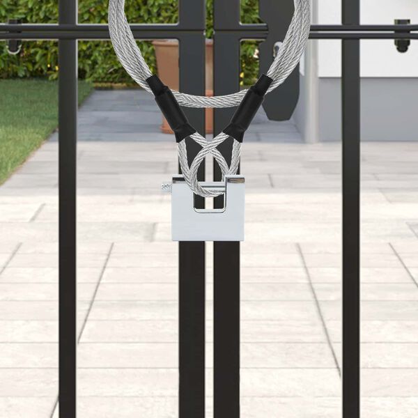 vidaXL H&aelig;ngel&aring;s 2 pcs S&oslash;lv 5 x 1,9 x 4,5 cm Jern