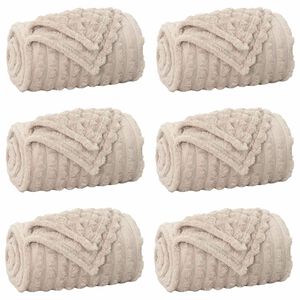 vidaXL Kastet&aelig;pper 6 stk. Beige 270 x 240 cm 9.94 kg Fleece