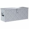vidaXL aluminiumskasse 76,5 x 26,5 x 33 cm s&oslash;lvfarvet