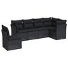 vidaXL sofas&aelig;t til haven 6 dele med hynder polyrattan sort