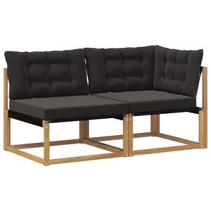 vidaXL Sektionel sofa enheder med pude Hvid 162,5 x 83 x 73 cm