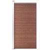 vidaXL hegnspanel 95x186 cm WPC brun