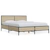 vidaXL sengestel 140x190 cm konstrueret tr&aelig; og metal sonoma-eg