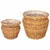 vidaXL Plantekurv GENDT 2 stk. Naturlig Brun Kubu rattan