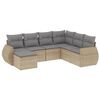 vidaXL sofas&aelig;t til haven 7 dele med hynder polyrattan beige