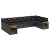 vidaXL sofas&aelig;t til haven 10 dele med hynder polyrattan sort
