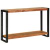 vidaXL Konsolbord med hylde Brun 120 x 33 x 75 cm Massivt Akacietr&aelig;