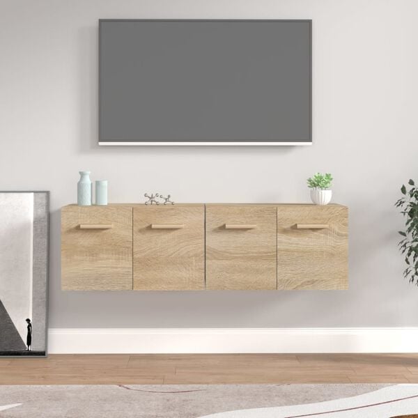 vidaXL v&aelig;gskabe 2 stk. 60x36,5x35 cm konstrueret tr&aelig; sonoma-eg