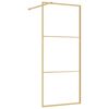 vidaXL brusev&aelig;g 90x195 cm klart sikkerhedsglas guldfarvet