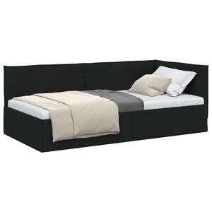 vidaXL Hj&oslash;rnesengramme Sort 80 x 200 cm Stof