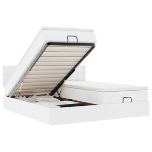 vidaXL osmannisk sengeramme med madrasser 180x200 cm kunstl&aelig;der hvid