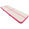 vidaXL oppustelig gymnastikm&aring;tte m. pumpe 300x100x15 cm PVC pink