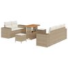 vidaXL Havesofa S&aelig;t 8 stk. 8-Antal s&aelig;der Beige og creme Poly Rattan