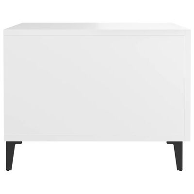 vidaXL sofabord med metalben 2 stk. 50x50x40 cm hvid