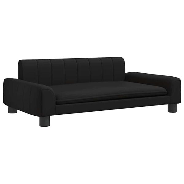 vidaXL sofa til b&oslash;rn 90x53x30 cm kunstl&aelig;der sort