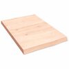 vidaXL bordplade til badev&aelig;relse 40x60x(2-4) cm massivt tr&aelig; ubehandlet