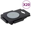 vidaXL m&oslash;belhunde 20 stk. med 8 hjul 150 kg polypropylen sort