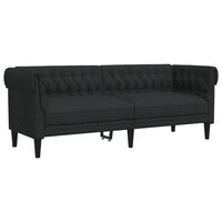 vidaXL 3-personers Chesterfield-sofa stof sort