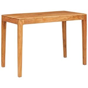 vidaXL Spisebord 110 x 55 x 76 cm Massivt Akacietr&aelig; Brun Rektangul&aelig;r