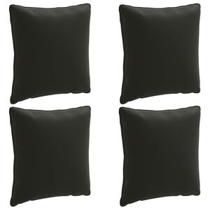 vidaXL 4-delte rygpuder PUTTEN 4 pcs 100% polyester Sort