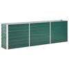 vidaXL forh&oslash;jet plantekasse 240x40x77 cm galvaniseret st&aring;l gr&oslash;n