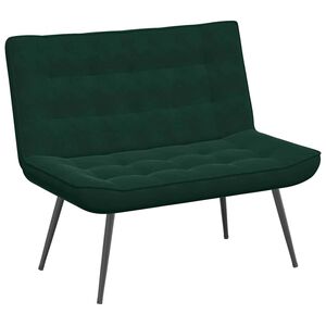 vidaXL b&aelig;nk 110x74x84 cm velour M&oslash;rkegr&oslash;n
