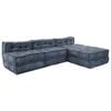 vidaXL Modulsofa Geometrisk 4 pcs Indigo 70 x 70 x 56 cm Stof
