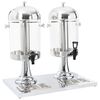 vidaXL dobbeltjuicedispenser rustfrit st&aring;l 2 x 8 l