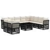 vidaXL Havesofa S&aelig;t 11 stk. Sort 100 x 55 x 73 cm polyrattan