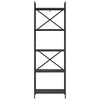vidaXL Bogreol Sort eg 56 x 34 x 171 cm Konstrueret tr&aelig;