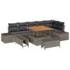 vidaXL Havesofa S&aelig;t 9 stk. Gr&aring; polyrattan