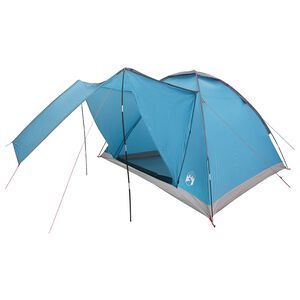 vidaXL Camping telt 4-personers Bl&aring; Polyester og St&aring;l