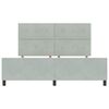 vidaXL Box spring seng med hovedg&aelig;rde Lysegr&aring; 180 x 200 cm Fl&oslash;jl