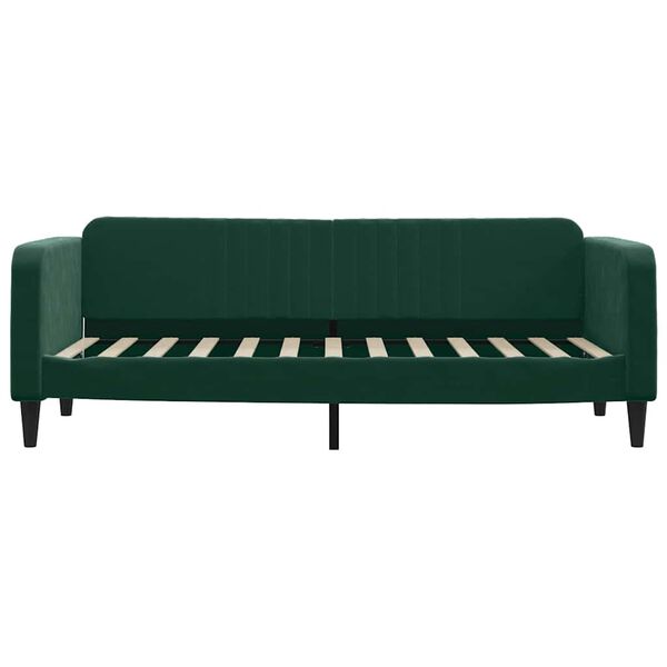 vidaXL daybed 80x200 cm velour m&oslash;rkegr&oslash;n